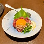 青森県産桜ユッケ(石と肴 地雷也 )