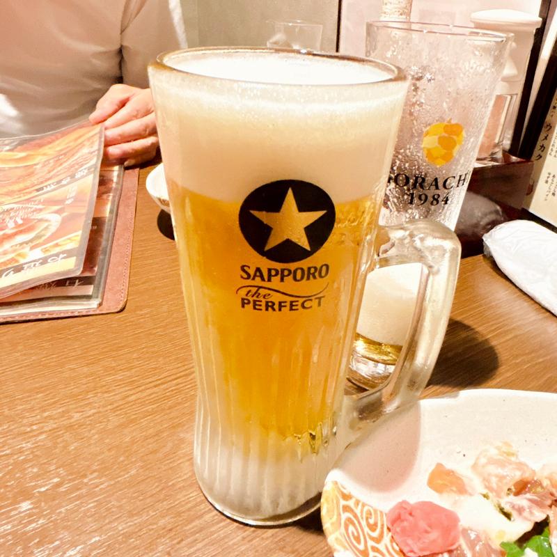 樽生ビールサッポロ黒ラベル(石と肴 地雷也 )