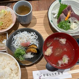 鰹の塩タタキ定食(じゃこ飯)(安芸しらす食堂 とさのさと店)