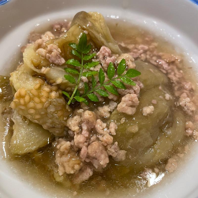 丸茄子のそぼろ餡(鈴亭 （リンテイ）)