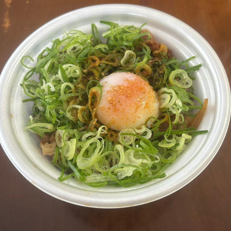 ネギたっぷり旨辛ネギたま牛めし(松屋 国立店（マイカリー食堂併設）)