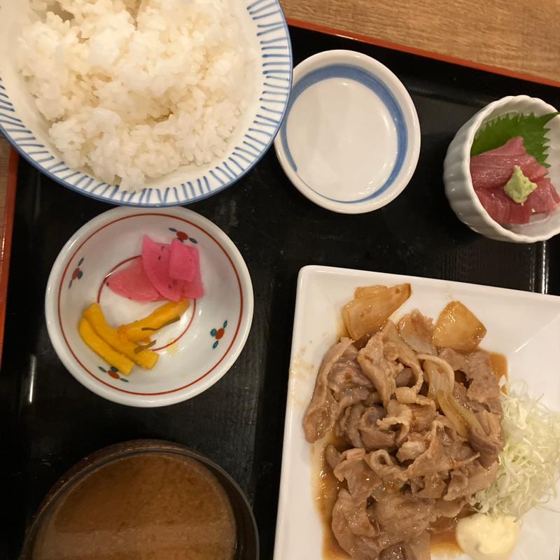 大盛り生姜焼き定食(魚民 岡崎東口駅前店)