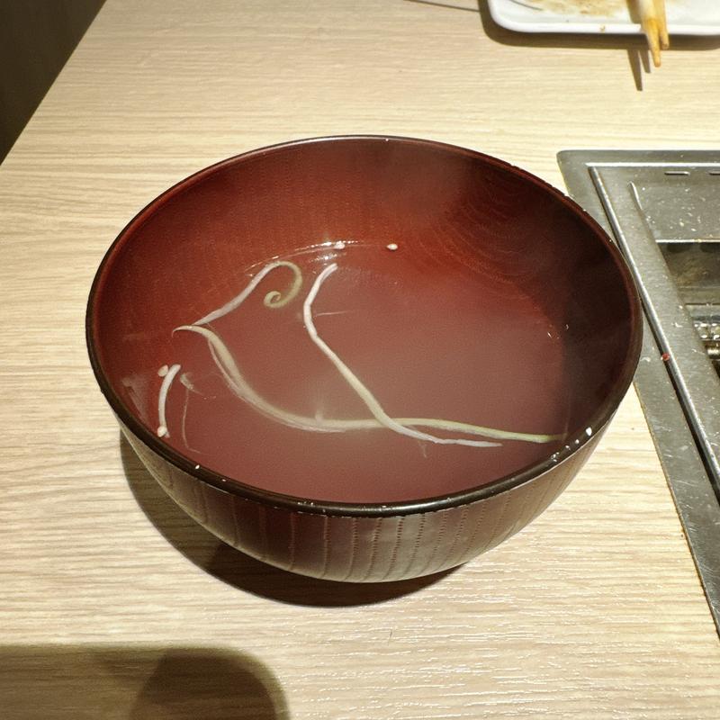 特製牛だしスープ(タレ焼肉、塩ホルモン まるきん食堂 渋谷店)