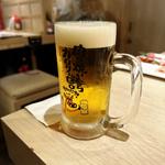 パーフェクトサントリービール(タレ焼肉、塩ホルモン まるきん食堂 渋谷店)