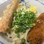 ぶっかけ2玉＋コロッケ＋ちくわ天(宮川製麺所)