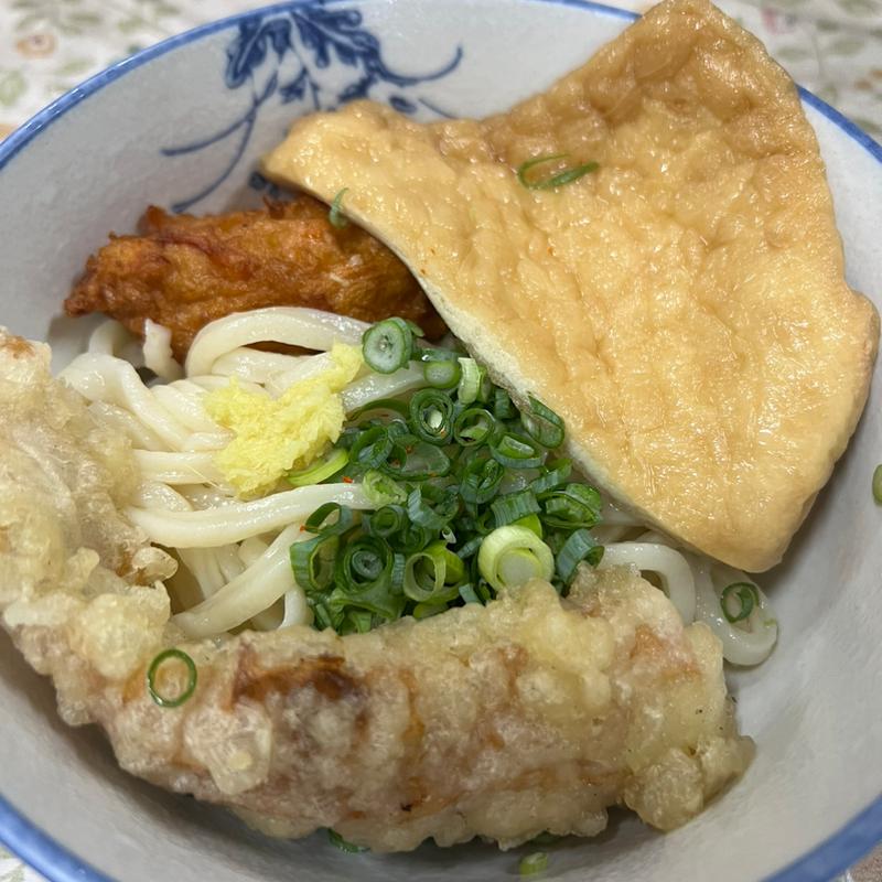 ぶっかけ1玉＋お揚げ＋練り物＋ちくわ天(宮川製麺所 （みやかわせいめんしょ）)