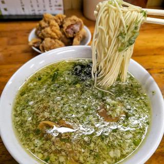 塩半パーコー別皿 薬味多め(珉珉)