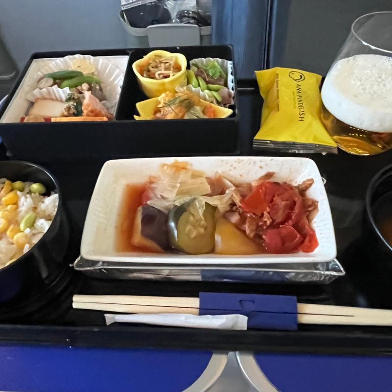 鹿児島県産 黒豚トマトすき煮　他(ANA機内食（プレミアムクラス）)