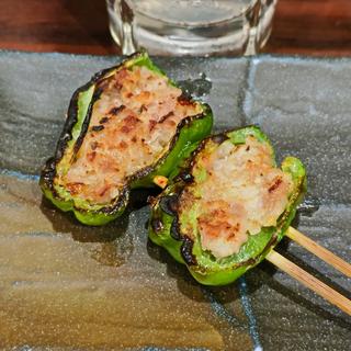 ピーマン肉詰め串(やきとり工房大船店)