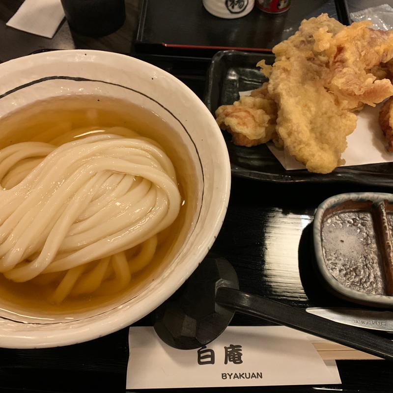 天ぷら3種セット(讃岐うどん 白庵 （BYAKUAN びゃくあん）)