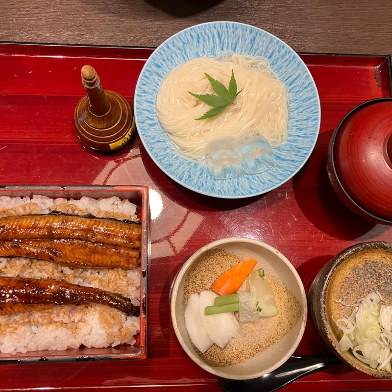 うなぎ重と生そうめんセット(坂東太郎 研究学園総本店 )