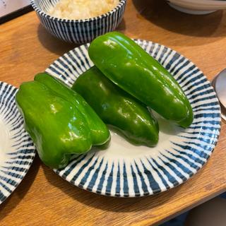 冷やしピーマン(肉汁餃子・もつ焼き 天満のしんちゃん)