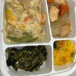 豚肉のマヨネーズ炒め風弁当(㈱まごころケアー研究センター)
