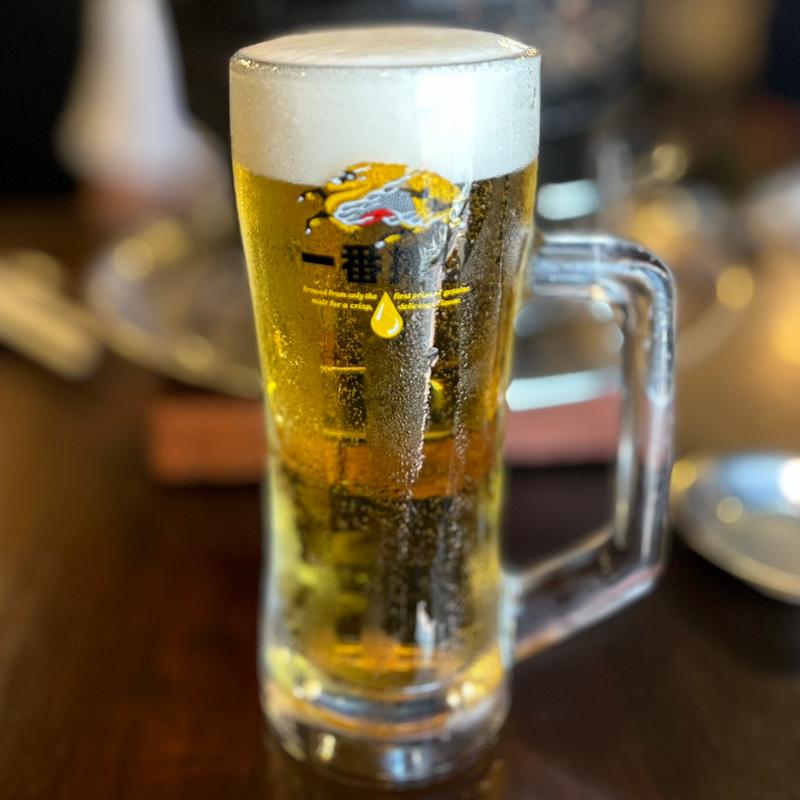 生ビール(ホルモン青木 亀戸本店)