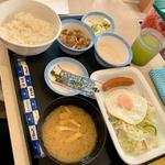 朝定　ソーセージエッグ定食ミニ牛皿+とろろ(松屋 刈谷日高店 )