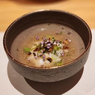淡路島鱧と賀茂茄子の餡掛け(鮨urag)