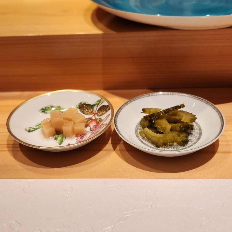 新生姜とゴーヤのがり(鮨urag)