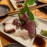 赤字のお刺身3点盛(大衆酒場 チャン栓チャン)
