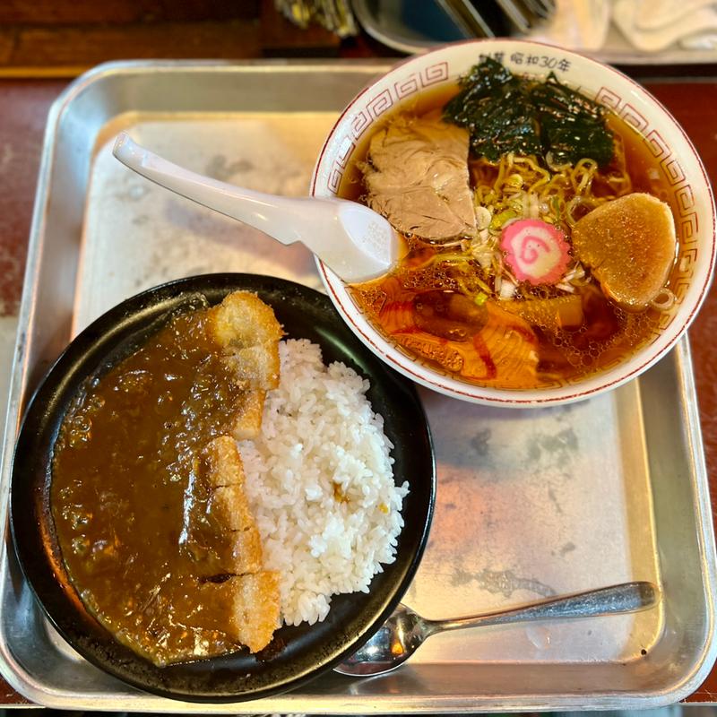 かつカレーセット(おとん食堂 栗沢本店)