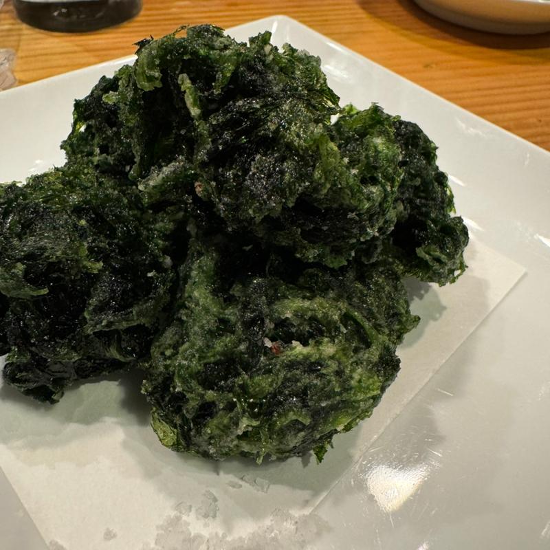 四万十のあおさの天ぷら(遊食楽酔みやざき )