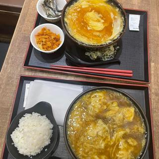 鶏卵うどん 鶏卵カレーうどん(つくもうどん 塩小路本店)