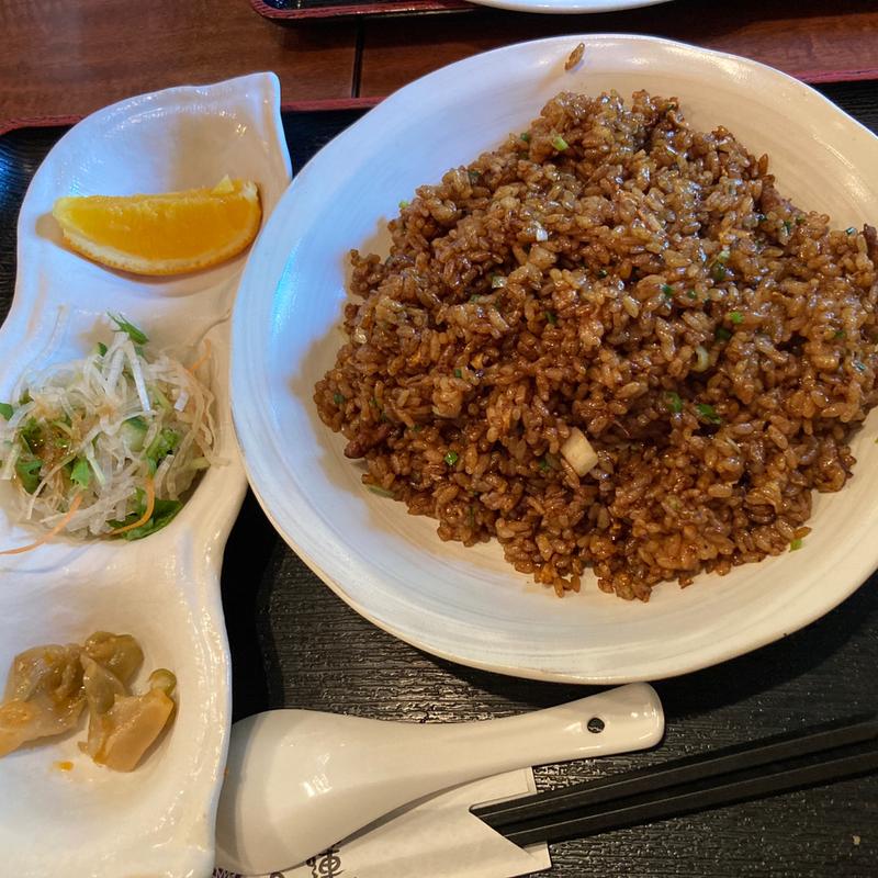 牛肉炒飯セット(健康中華庵 青蓮 東銀座店)