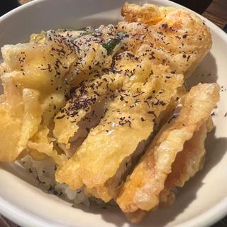 鳥天丼(蕎麦と鶏 はんさむ 用賀)