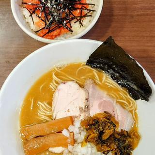 雲丹と伊勢海老のW濃厚＋明太子バターご飯(煮干し中華そば 山形屋)