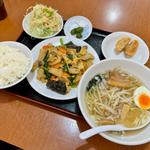 豚肉とキクラゲ炒めランチ(スープを塩ラーメンに変更)(台湾料理 金盛軒)