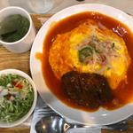 MIX定食(チキンソテー、ハンバーグ)(アイチ)