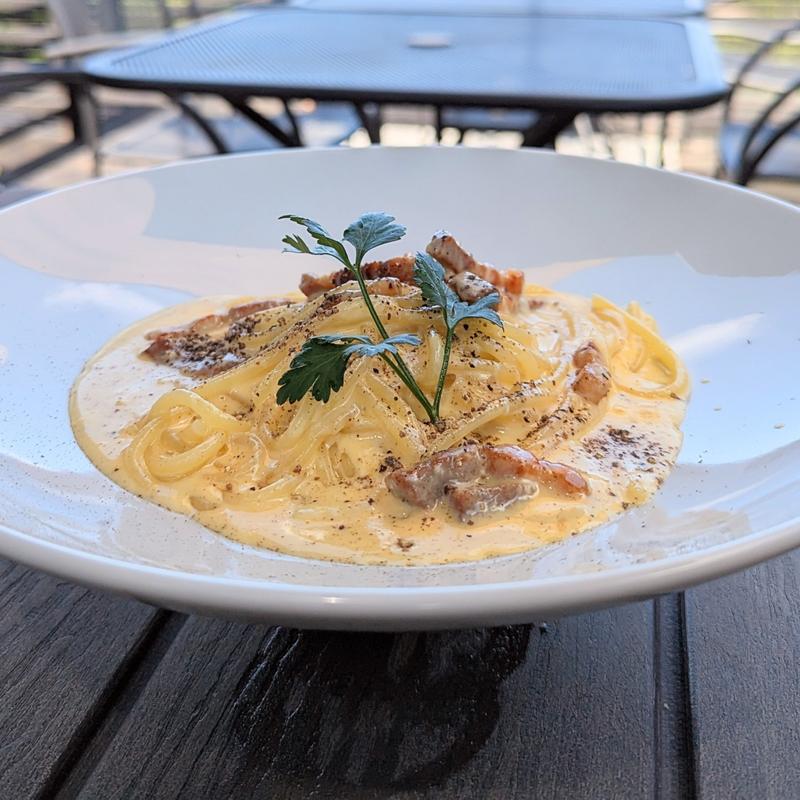 生パスタのカルボナーラ(アリーシアカフェ)