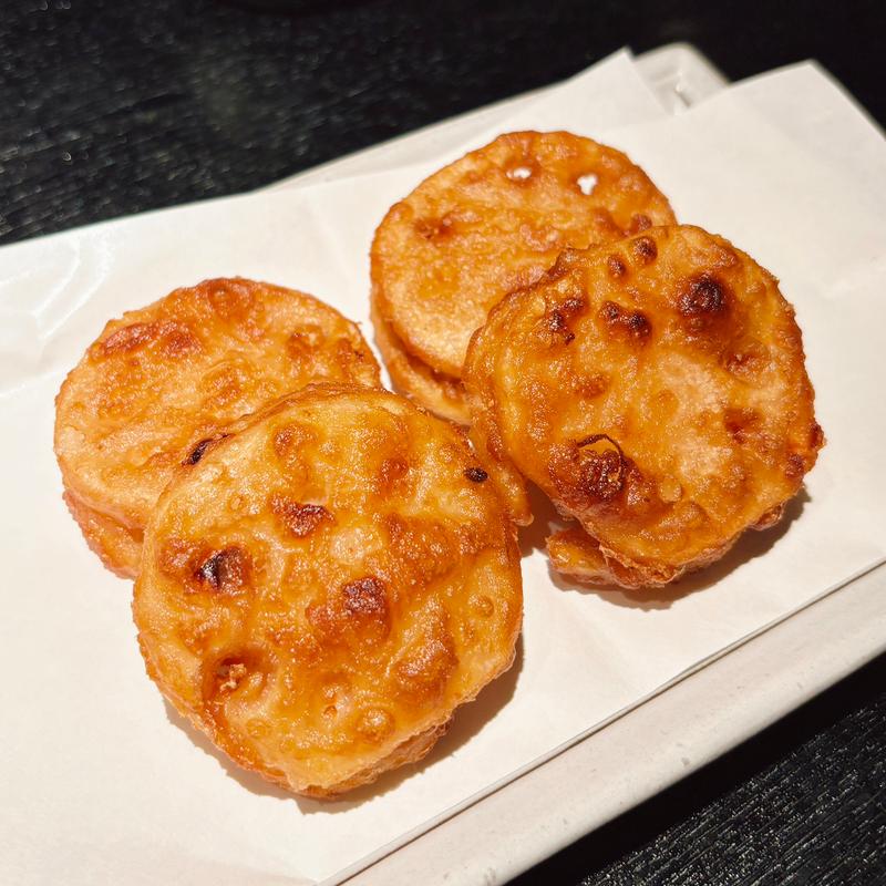 れんこん挟み揚げ(四個)(寿司居酒屋 樽)