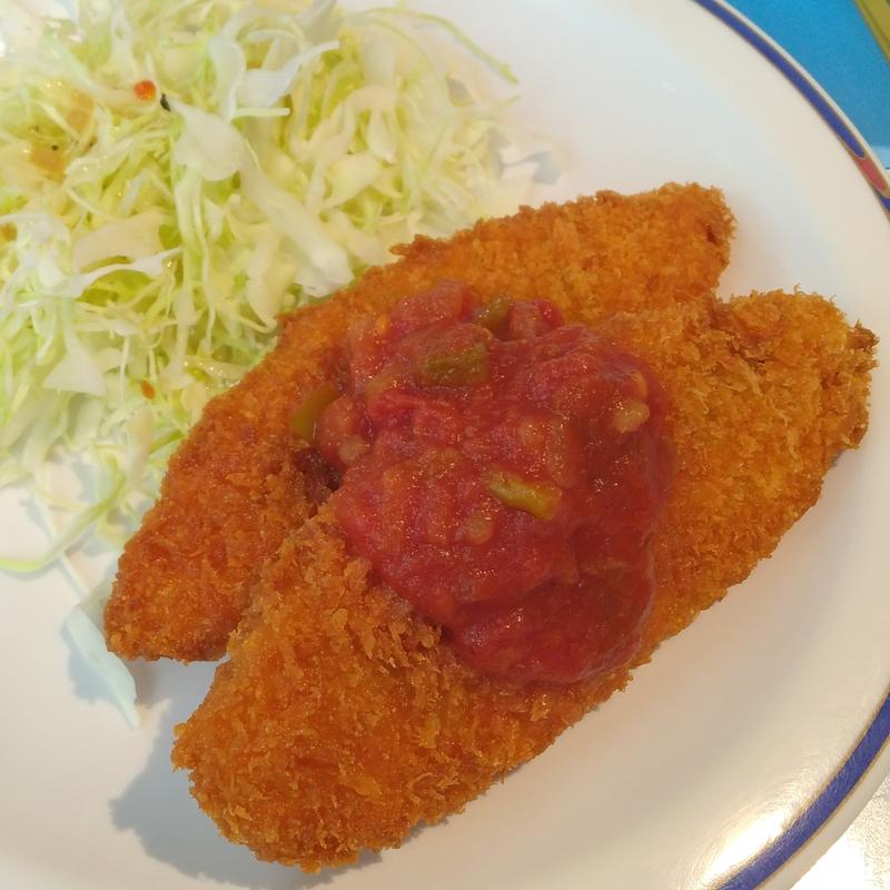 白身フライサルサソース(東京科学大学つばめ生協すずかけ台食堂)