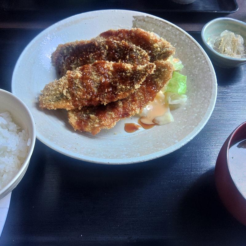 アジフライ定食(博多魚がし 海の路)