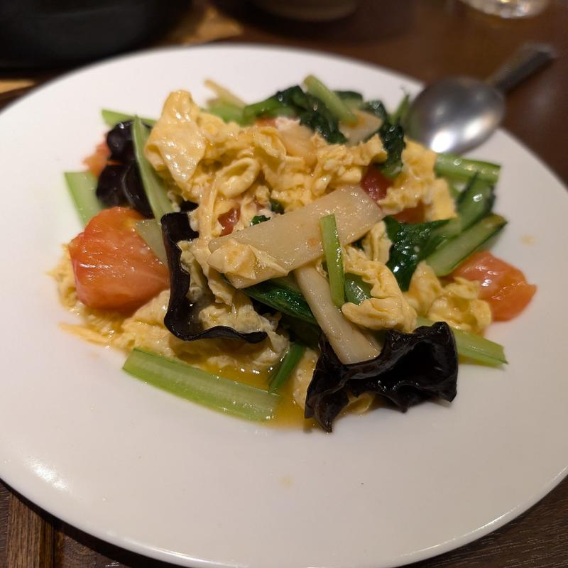 トマトと玉子のふんわり炒め(刀削麺・火鍋・西安料理 XI’AN(シーアン)虎ノ門店)