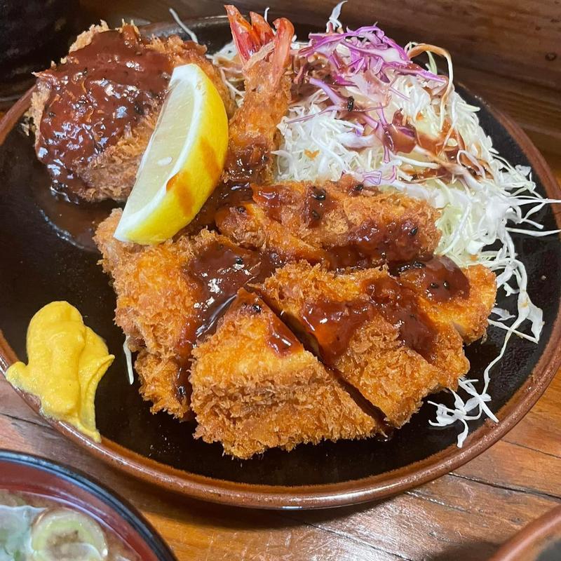 ミックスカツ定食(かつ吉)