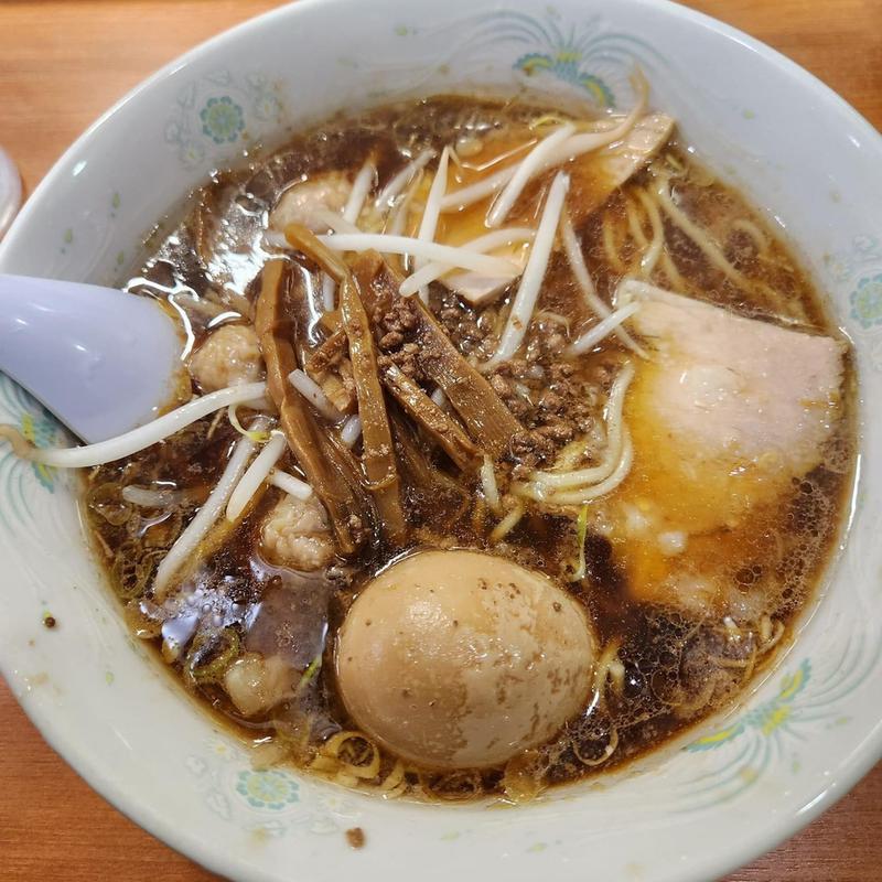 ワンタン麺 味玉(中華そば 丸福)