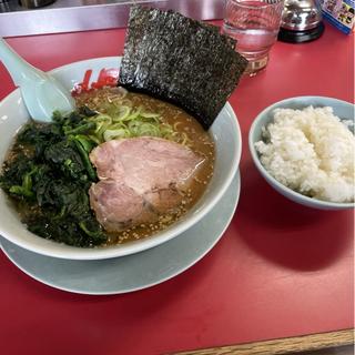 味噌ラーメン　半ライス　ほうれん草(ラーメン山岡家 越谷レイクタウン店)