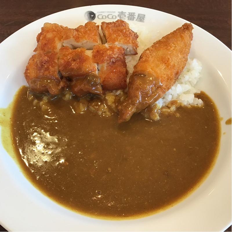 パリパリチキンカレー＋フィッシュフライ(CoCo壱番屋 仙台泉インター店)