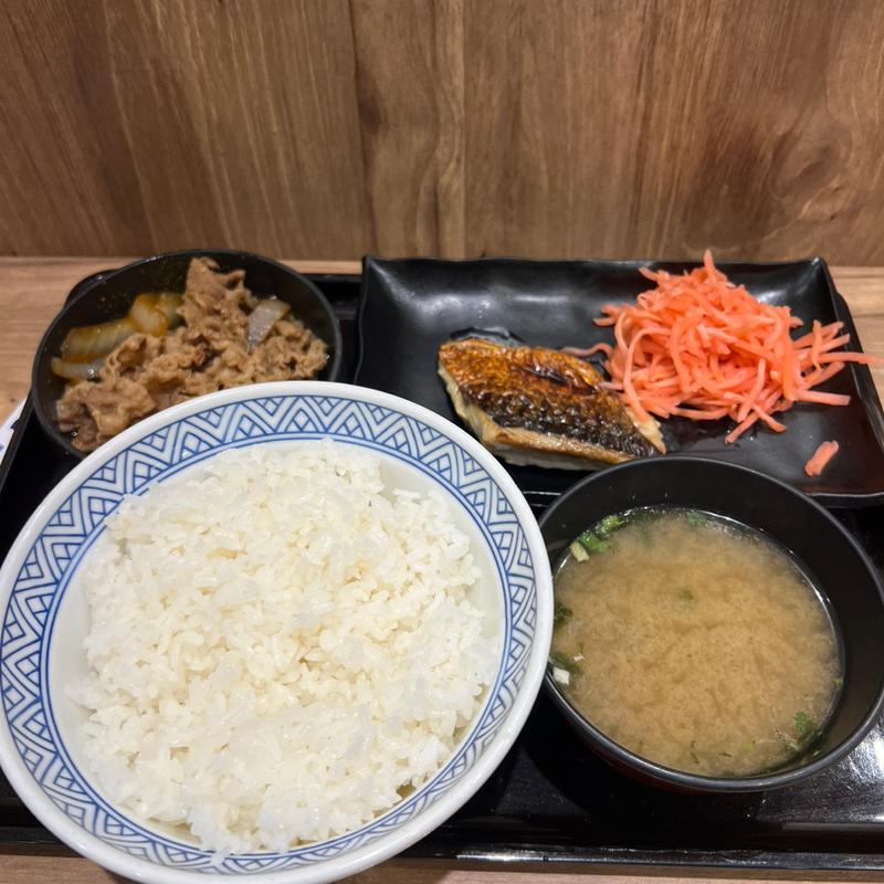 牛さば定食(吉野家 足立保木間店)