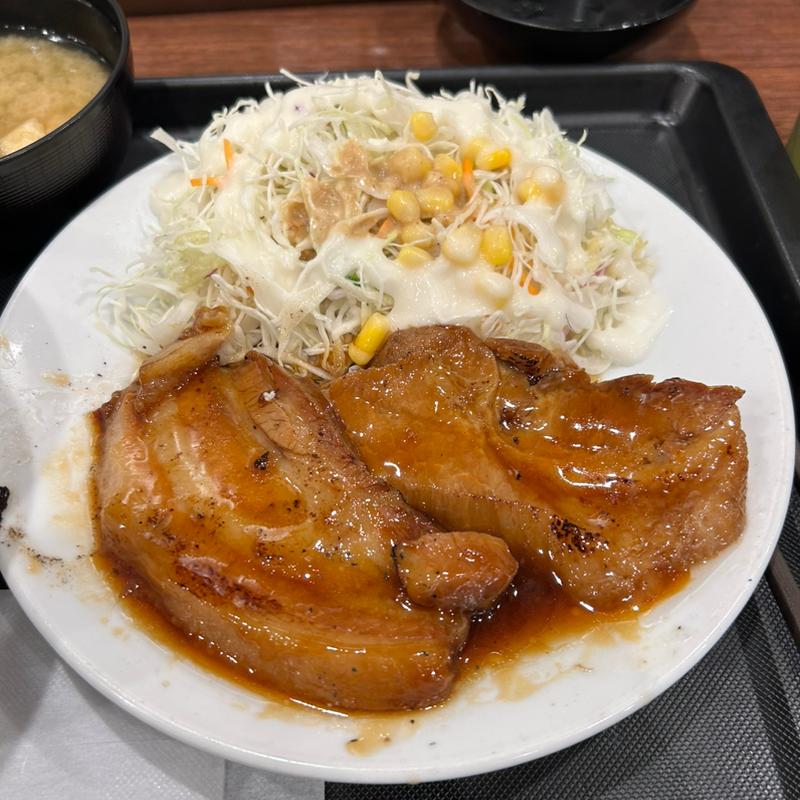 柔厚炙りチャーシューエッグ定食2枚盛(松屋 川口駅前店 )