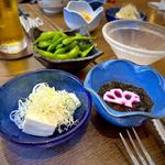 冷奴、もずく酢、枝豆