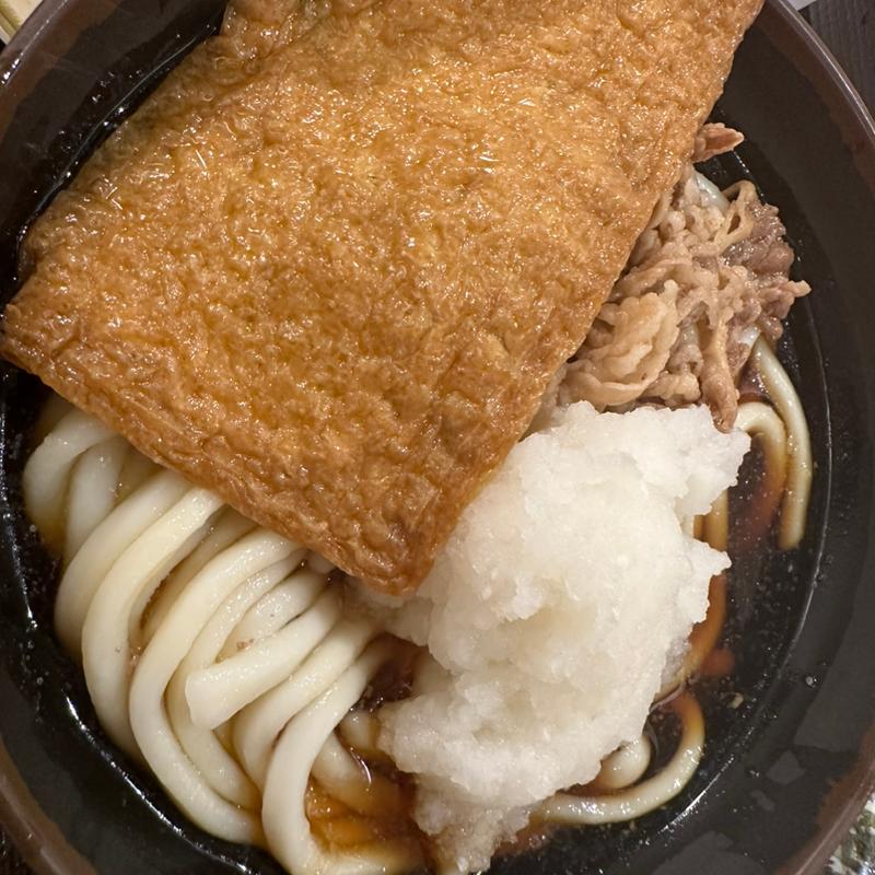 肉ぶっかけ大、アゲトッピング(すなだ どんどん 箱崎T-CAT店)