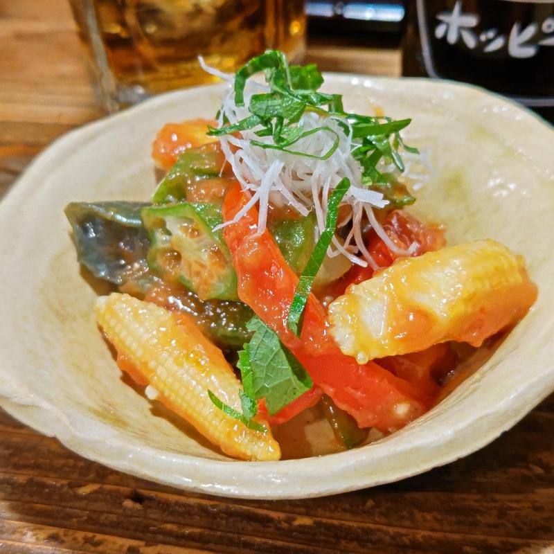 夏野菜のトマト味噌合え(のげちゃん)