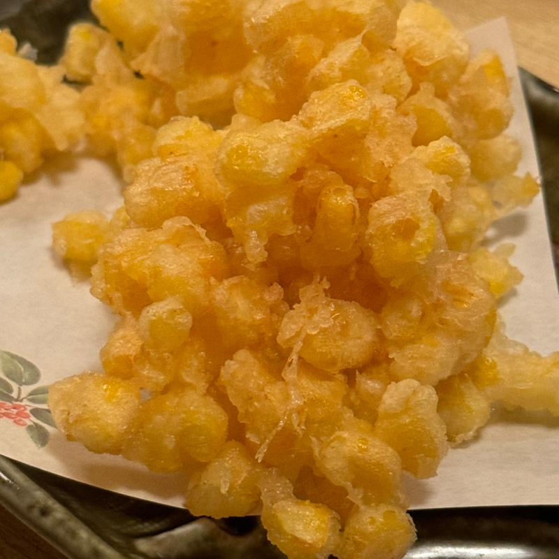 とうもろこし天ぷら(旬魚・季楽)