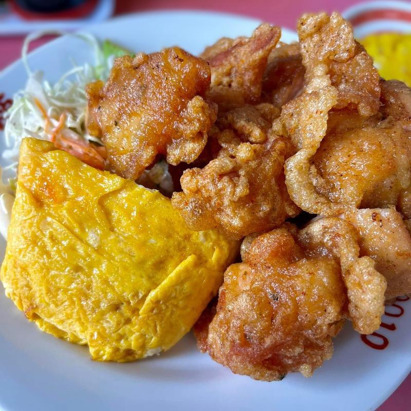 卵焼きとり天ごはん(天領)