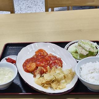 大海老のチリソース定食(川菜館)