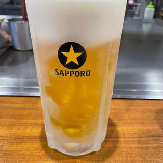 生ビール(焼きそば お好み焼き 鉄板 厳島 天満天神橋本店)