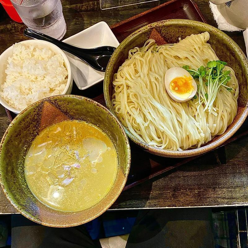 激ウマ‼︎夏冷(カレー)つけ麺(大) 麺400g ライス並(麺屋 彩々)