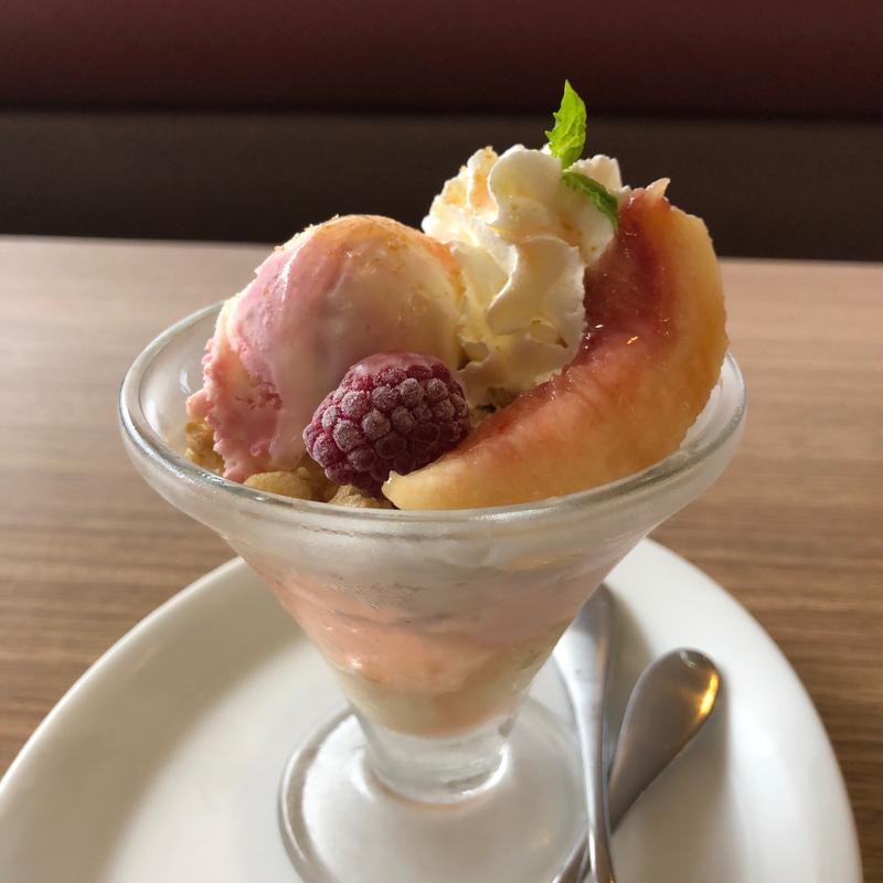 桃のちょこっとパルフェ(デニーズ我孫子つくし野店)